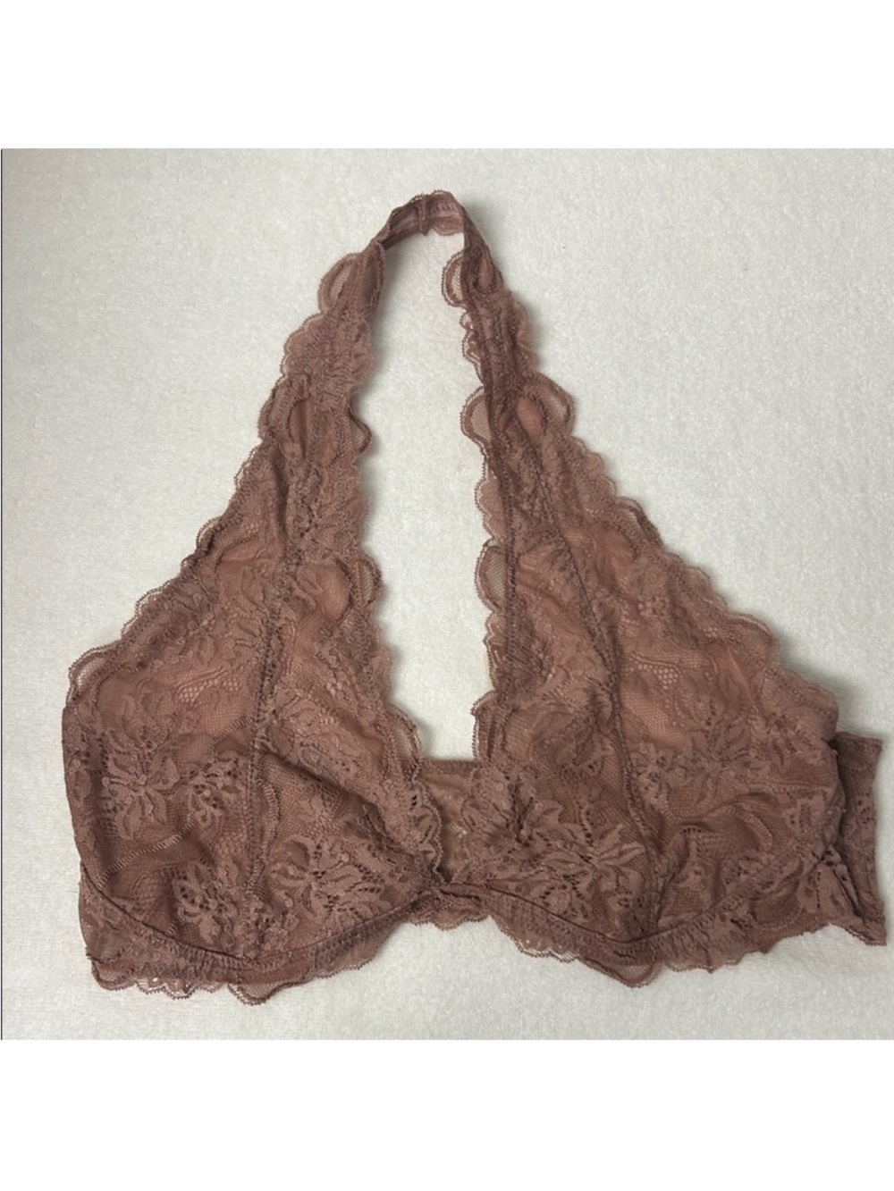 Free People XLarge Bra Last Dance Lace Halter Bralette Intimately Sweet Nothings - Picture 2 of 9